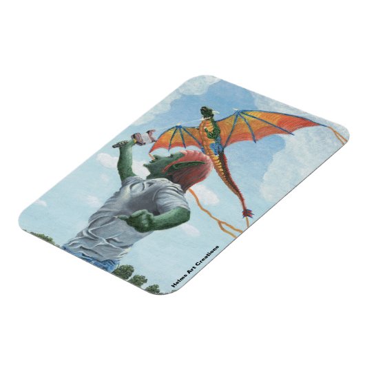Goblin Flying Dragon Kite Flexible Fantasy Magnet (Linke Seite)