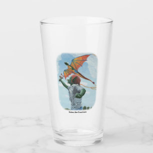 Goblin Flying Rainbow Dragon Fantasy Art Glass Cup Glas