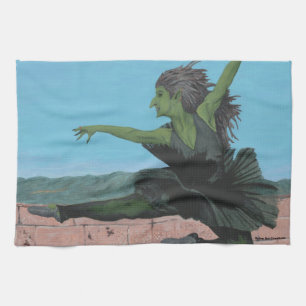 Goblin Girl Ballerina Dancer Fantasy Küche Handtuc Geschirrtuch