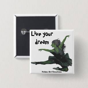 Goblin Girl Ballerina Tanz Fantasy - Traumstrecke  Button