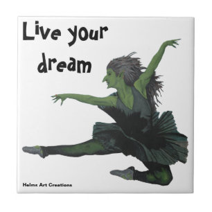 Goblin Girl Ballet Dancer Fantasy Decorative Tile Fliese
