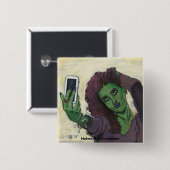 Goblin Girl Handy Selfasy Fantasy Art Button (Vorne & Hinten)