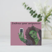 Goblin Girl Handy Selfasy Fantasy Art Postcard Postkarte (Stehend Vorderseite)