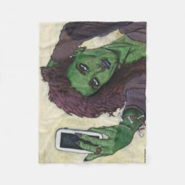 Goblin Girl Handy Selfie Fantasy Art Blanka Fleecedecke