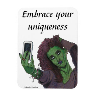 Goblin Girl Handy Selfie Flexible Magnet