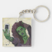 Goblin Girl Handy Selfie Graphic Schlüsselanhänger (Rückseite)