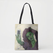 Goblin Girl Handy Selfie Graphic Tote Bag Tasche (Vorderseite)