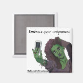 Goblin Girl Handy Selfie Kühlschrank Magnet (Vorderseite/Rückseite)