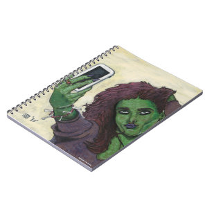 Goblin Girl Handy Selfie Spiral Notebook Notizblock