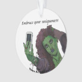 Goblin Girl Selfie Fantasy Art Riccione Ornament (Vorderseite)