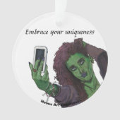Goblin Girl Selfie Fantasy Art Riccione Ornament (Vorderseite)
