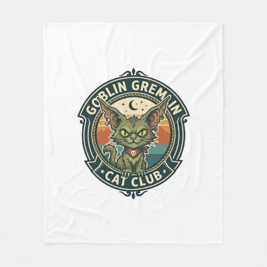 Goblin Gremlin Katze Süße Kitty Design - Goblin Gr Fleecedecke (Vorderseite)