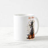 Goblin Hexe: Halloween Personalisierter Cup Kaffeetasse (VorderseiteRechts)