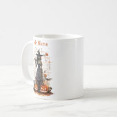 Goblin Hexe: Halloween Personalisierter Cup Kaffeetasse (Vorderseite Links)