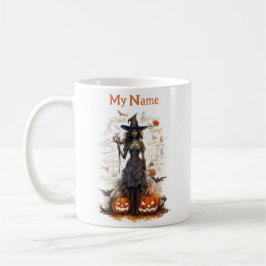 Goblin Hexe: Halloween Personalisierter Cup Kaffeetasse