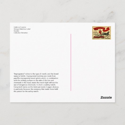 Goblin ist Enceinte Postkarte (Rückseite)