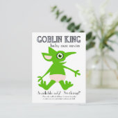 Goblin King Baby Care Service Postkarte (Stehend Vorderseite)