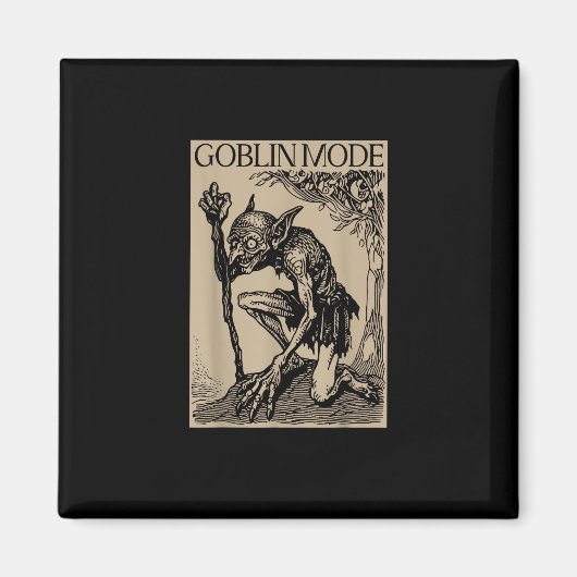 Goblin-Modus Goblincore Fairycore Mittelalter Grun Magnet (Vorne)