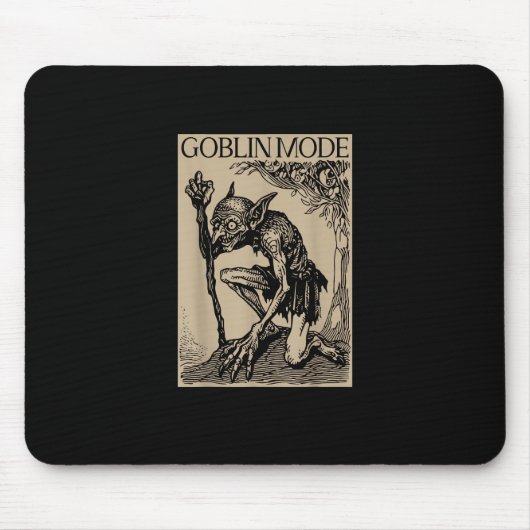 Goblin-Modus Goblincore Fairycore Mittelalter Grun Mousepad (Vorne)