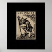 Goblin-Modus Goblincore Fairycore Mittelalter Grun Poster (Vorne)