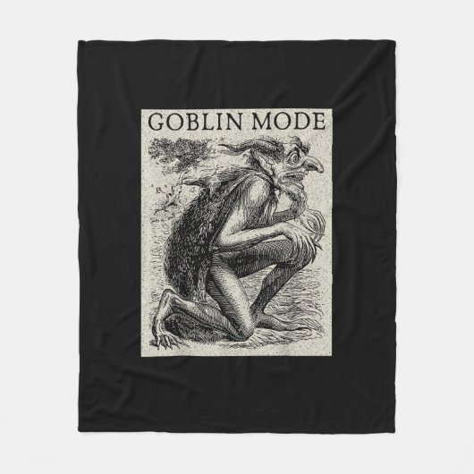 Goblin-Modus Goblincore Fairycore mittelalterliche Fleecedecke (Vorderseite)