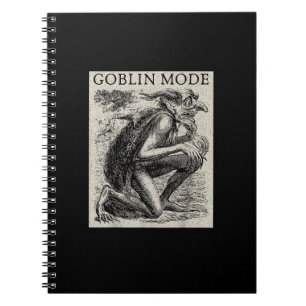 Goblin-Modus Goblincore Fairycore mittelalterliche Notizblock