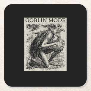 Goblin-Modus Goblincore Fairycore mittelalterliche Rechteckiger Pappuntersetzer