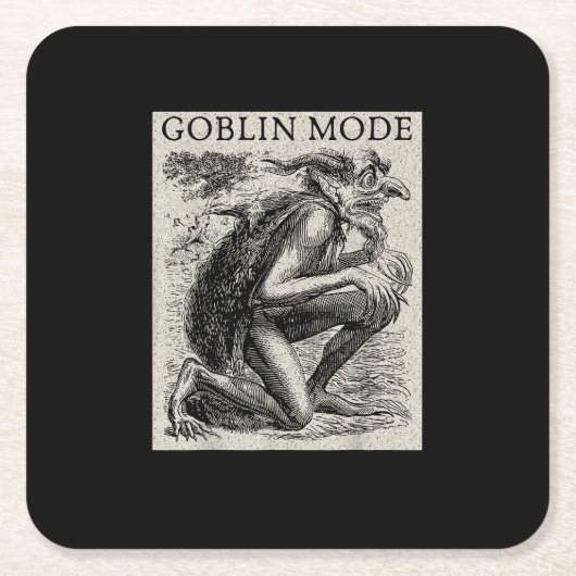 Goblin-Modus Goblincore Fairycore mittelalterliche Rechteckiger Pappuntersetzer (Vorderseite)