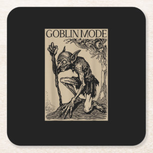 Goblin-Modus Goblincore Vintage-Ästhetik Lustig Rechteckiger Pappuntersetzer