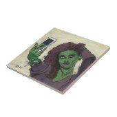 Goblin Phone Selfie Fantasy Girl Decorative Tile Fliese (Seite)