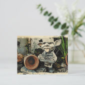 Goblin Placard "Hello" Postcard Postkarte (Stehend Vorderseite)