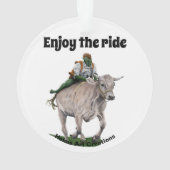 Goblin Rider Ox Racing Fantasy Akryllische Ornamen Ornament (Rückseite)