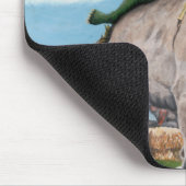 Goblin Rider Ox Racing Fantasy Art Mousepad (Ecke)