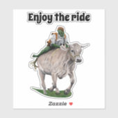 Goblin Rider Ox Racing Fantasy Art Sticker (Blatt)