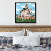 Goblin Rider Ox Racing Fantasy Kunst, Dichtung und Leinwanddruck (Insitu (Schlafzimmer))