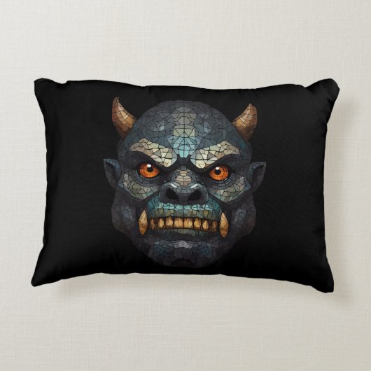 Goblin und Orc Portrait Dekokissen (Rückseite)