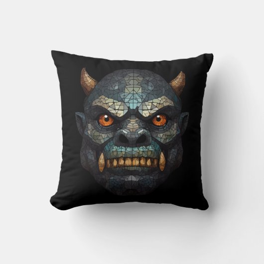 Goblin und Orc Portrait Kissen (Vorderseite)