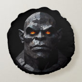 Goblin und Orc Portrait Rundes Kissen (Rückseite)