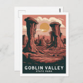 Goblin Valley Staat Park, Utah Postkarte (Vorne/Hinten)