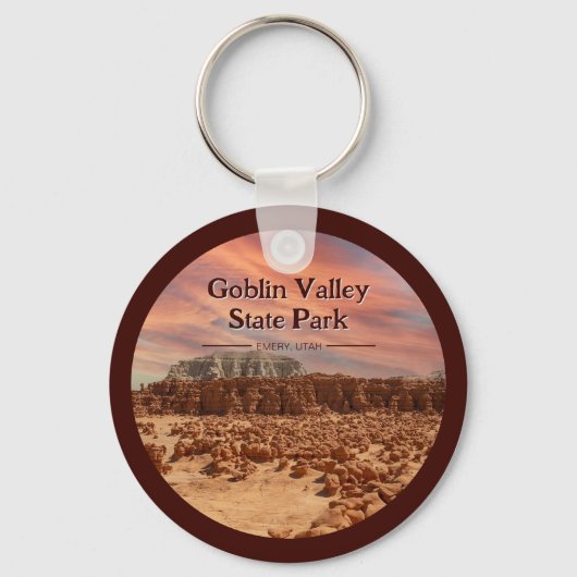 Goblin Valley Staat Park Utah Souvenir Geschenk Schlüsselanhänger (Vorderseite)