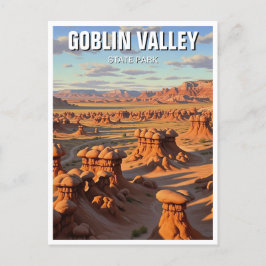 Goblin Valley Staat Park Utah Sunset Postkarte