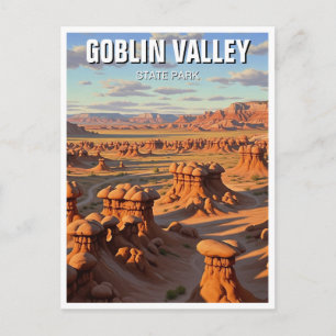 Goblin Valley Staat Park Utah Sunset Postkarte
