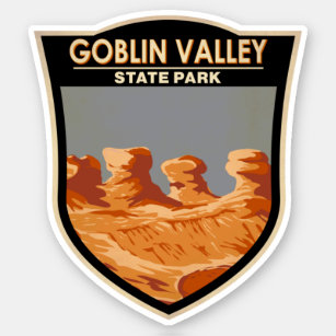 Goblin Valley Staat Park Utah Vintag Aufkleber