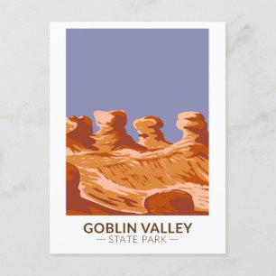 Goblin Valley Staat Park Utah Vintag Postkarte
