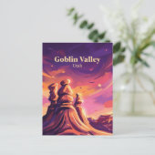 Goblin Valley Utah Postkarte (Stehend Vorderseite)