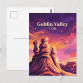Goblin Valley Utah Postkarte (Vorne/Hinten)