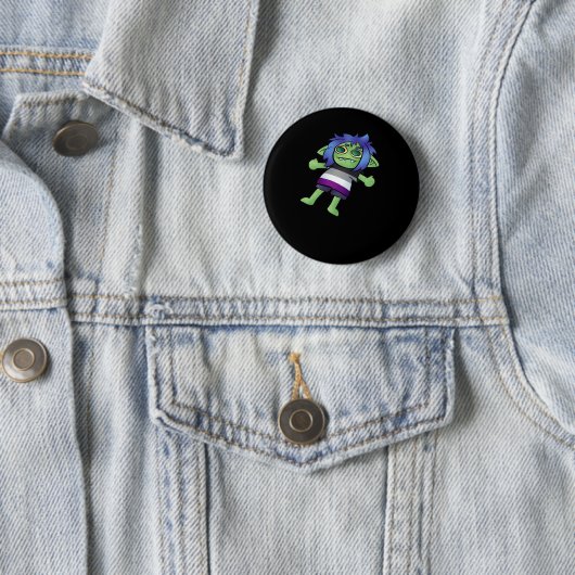 Goblincore Asexual Pride Goblin Classic Button (Beispiel)