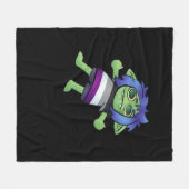 Goblincore Asexual Pride Goblin Classic Fleecedecke (Vorderseite (Horizontal))