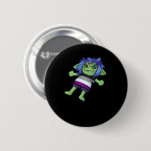 Goblincore Asexuelle Stolz Goblin Klassiker Button (Vorne & Hinten)