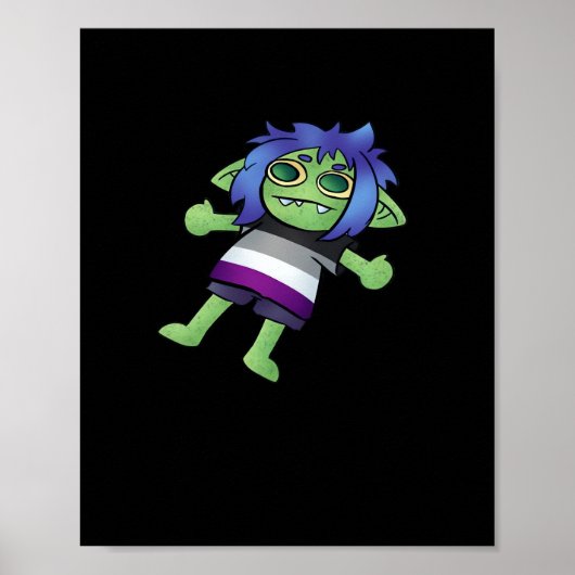 Goblincore Asexueller Stolz Goblin Klassiker Poster (Vorne)